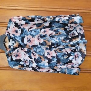 Lucky Brand Floral Blouse Size Small